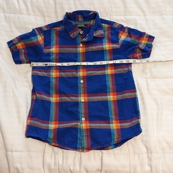 𝅺lands End button up collared shirt size small 8 - Picture 2 of 5